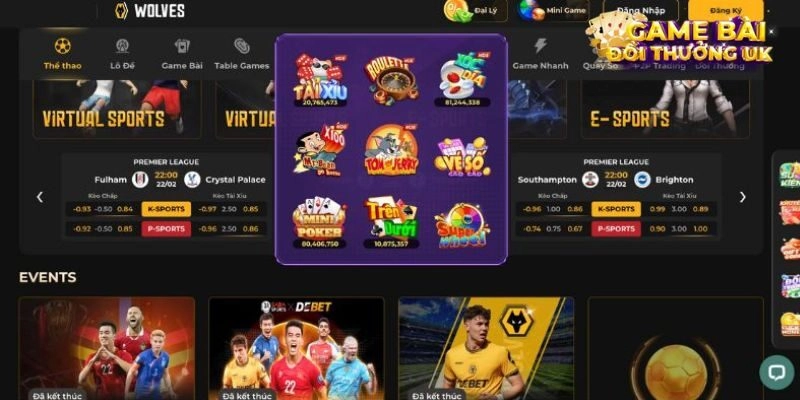 Kho game cá cược vô cùng đa dạng